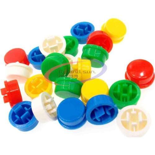 140Pcs Round Tactile Button Caps Kits 9.58*5.1mm for 12*12*7.3mm Micro Tact Switch For Arduino