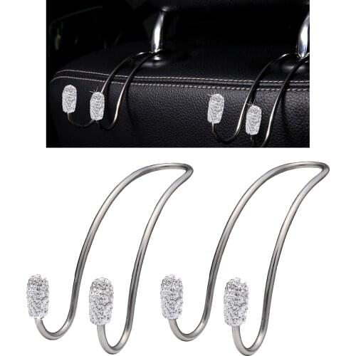 2 Packs Auto Hooks Car ers Organizer Seat Headrest Hooks er Storage Universal for SUV Truck Vehicle