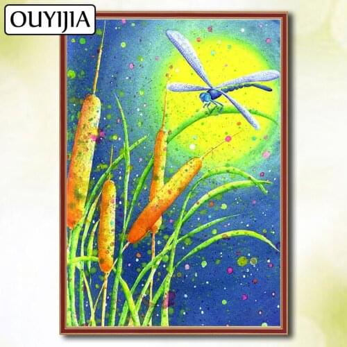 OUYIJIA Dragonfly Butterfly Animal Bird 5D DIY Diamond Painting Full Square Picture Of Rhinestone Embroidery Diamond Mosaic Sale