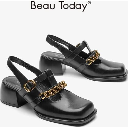 Обувь на среднем каблуке BeauToday China At AliExpress