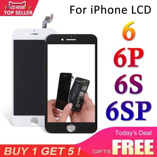 White Black LCD Screen For iPhone 6 Plus 6S Plus Touch Screen Assembly Replacement Front Glass with 3D Touch For iPhone 4 6P 6SP