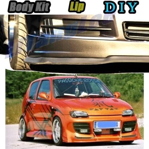 Car Bumper Lip Front Spoiler Skirt Deflector For Fiat Seicento / 600 Tune Car Modified Body Kit VIP Hella Flush Lips