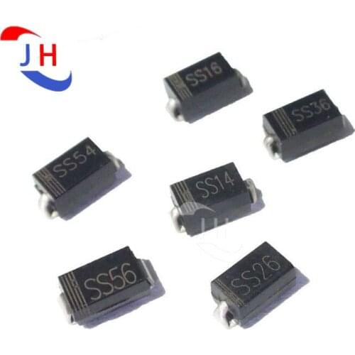 20PCS 1N4007 SS12/SS14/SS24/SS36/SS54/SS34 1N5819 1N5824 Diode Patch SMA Schottky Rectifier DO-214AC