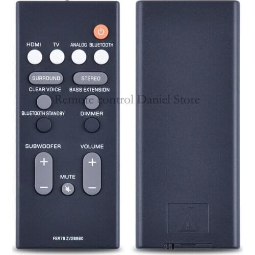 FSR78 ZV28960 For YAMAHA Remote Control SOUNDBAR YAS-106 ATS-1060 YAS-107