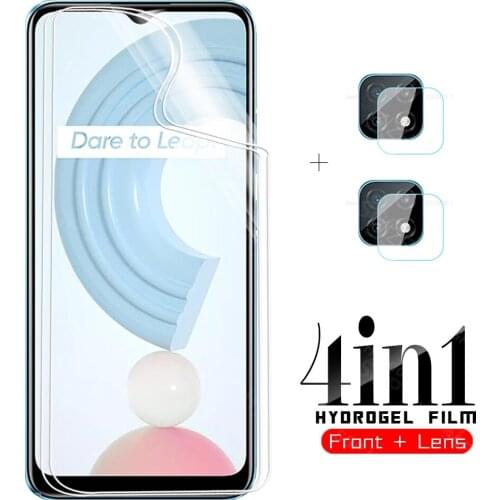4-in-1 Hydrogel Soft Film for oppo realme c21 8 7 pro 5G Reno5 Lite c 21 realme8 back screen protector camera lens glass film