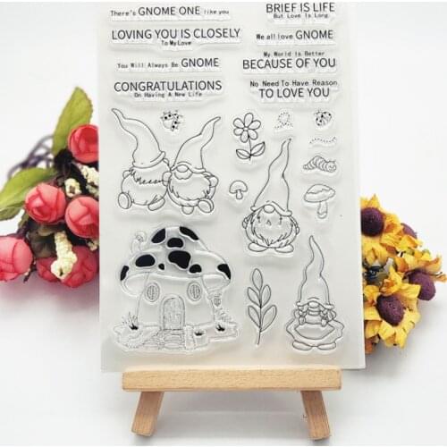 Kawaii Christmas Elf Transparent Clear Silicone Stamp Seal DIY Scrapbooking Stencil Coloring Decorative Office School Supplies