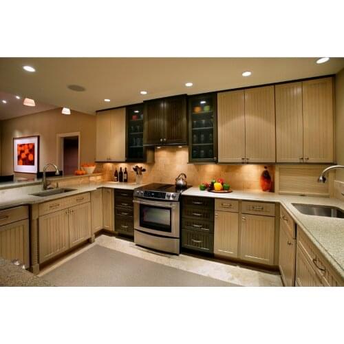 Solid wood kitchen cabinets traditional style anttique armadio da cucinakitchen furnitures with kitchen island S1606021