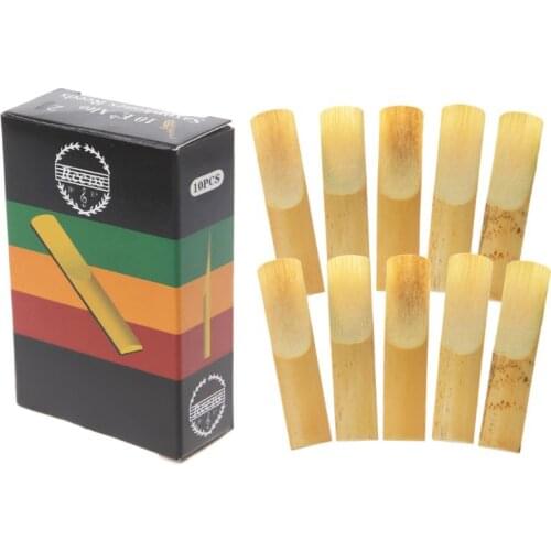 WXTF Hot 10pcs Eb Alto Saxophone Reeds Strength 2 2.5 3 Sax Woodwind Instrument Parts
