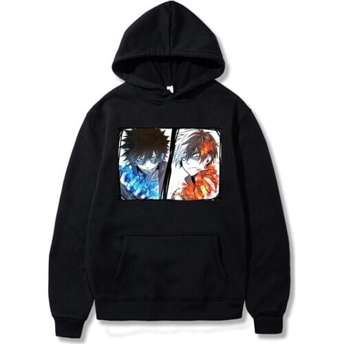My Hero Academia Hoodie Anime Men Dabi Shoto Todoroki Printed Hoodie Long Sleeve Hoodies