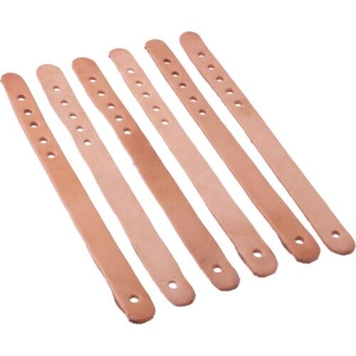 Pack of 6 Pool Eight Ball Table Pocket Rail Leather Belt Billiards Accessories