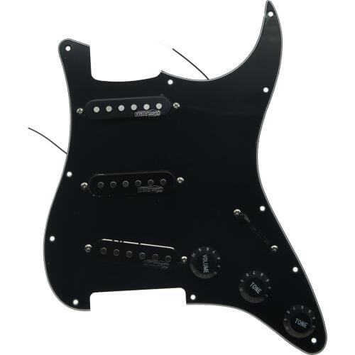 Dopro Loaded Guitar Pickguard with Wilkinson Pickups Prewired ST Pickguard Fits Fender Strat Stratocaster Made In USA/Mexico