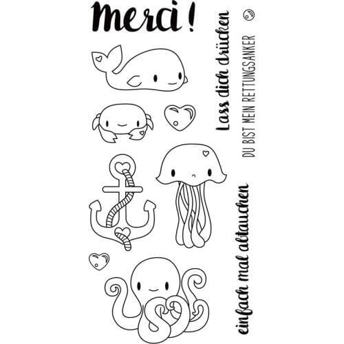 German word Transparent Clear stamp and cutting dies DIY Silicone Seals Scrapbooking /Card Making/Photo Album Decoration