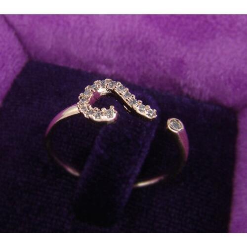 Newest Style Listed Jewelry Question Mark Ring Crystal Wrap