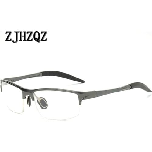 Aluminum Magnesium Alloy Brand Retro Men Womens Clear Lens Eyeglasses Brown Gray Frames Reading Fashion Optical Computer Glasses