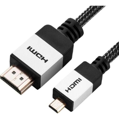 Pastall Micro HDMI to HDMI Cable Adapter Supports 4K@60Hz,3D Ethernet Audio Return Compatible for Raspberry Pi 4/GoPro/Camera