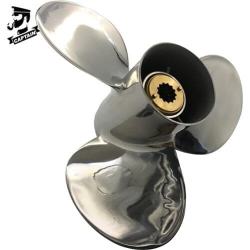 Outboard Propeller 12x13 Fit Mercury Engines 25HP 30 40HP 45 48 50HP 55 60 70HP Stainless Steel 13 Tooth Spline RH