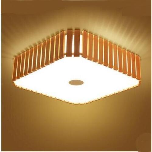 Nordic Japanese led ceiling light modern minimalist restaurant hotel living room balcony aisle bedroom wood lamp ZA