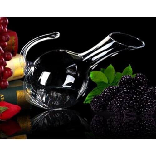 Creative 1500-2000ml Lead-Free Crystal Handmade Wine Decanter Abstract Swan Family Bar Wine Pot Bottle Wine Separator