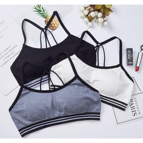 Woman Sexy Fitness Seamless Sport Bra Backless One Piece Beauty BackRemovable Cup Tank Top Chest Wrap Tube