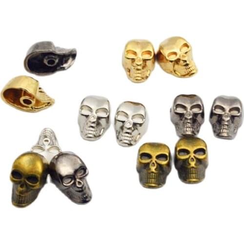 10*16mm Skull Heads Punk Bracelet Rivet Leather Craft Cap Stud Shoe Bag Hat Jean Wallet Chocker Trims Garment Accessories