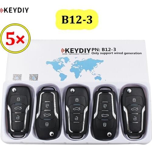 5pcs/lot KEYDIY B series B12-3 3 button universal KD remote control for KD200 KD900 KD900+ URG200 KD-X2 mini KD for Ford style