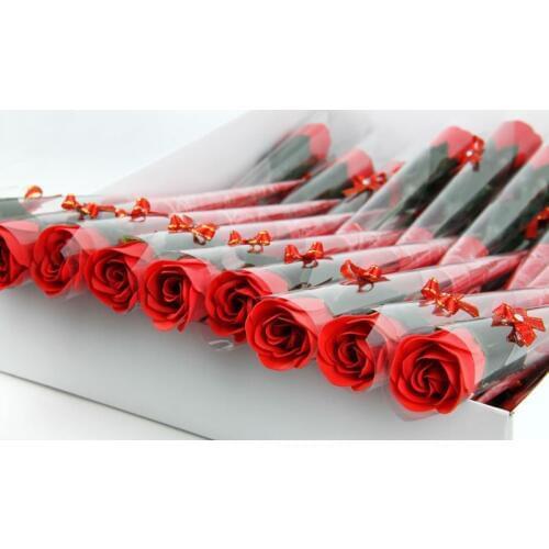 500 pcs Red pink rosy red blue purple soap rose flower Bath Body Flower romantic Bath Soap Petals Wedding Decoration Gifts