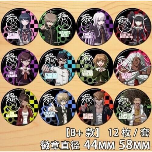Anime Danganronpa: Trigger Happy Havoc Figure Badge Round Brooch Pin Gifts Kids Collection Toy 6869