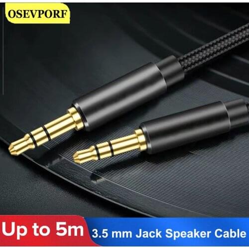 3.5 mm Jack Speaker Cable for Headset Male to Male Audio Line Jack 3 5 Cable for iPhone Samsung S10 Xiaomi Redmi Aux Audio Cord