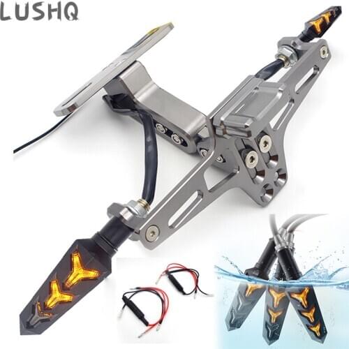 Motorcycle License Plate Holder Number Tail Tidy With LED For BMW S1000R GS 310 R1200GS 2004-2012 F850GS K1200R R1250GS F800