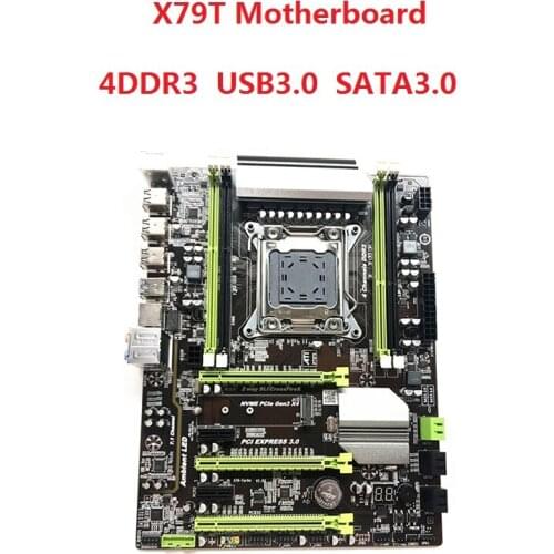 X79T Desktop Motherboard LGA 2011 CPU Motherboard USB3.0 M.2 SATA 4 DDR3 Mainboard for Desktop PC Computer