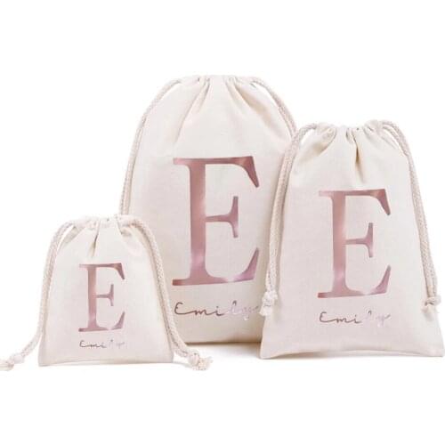 Personalized Initial Christmas Bag Kids Christmas Sack Gift Bag Custom Name New Year Xmas Presents Bag Santa Sack Drawstring Bag