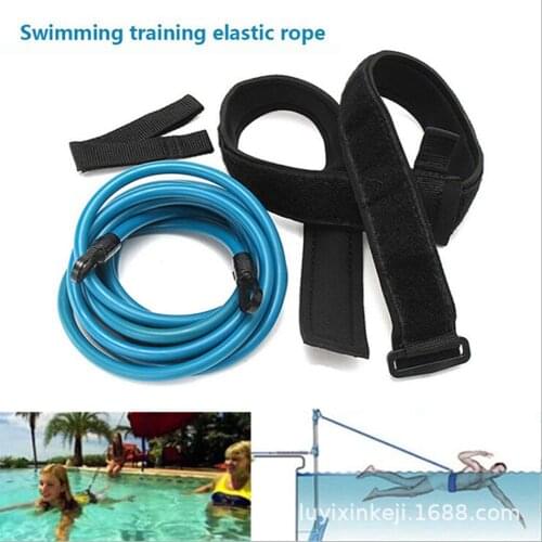 Swim Training Exercise Elastic BeltTraining Leash Rope Swimming Pool Ankle Strap Tether Harness Bungee Cords Resistance Bands