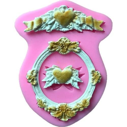 European Embossed Liquid Silicone Molds Sugar DIY Molding Tools Chocolate Molds Biscuit Molds Bakery Accessories H168
