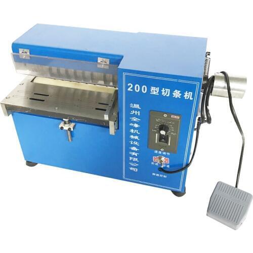 110V leather strap cutting machine slitting shoe bags straight paper cutter Vegetable tanned leather slicer tailor scissors