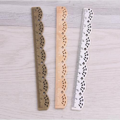 SWEET BELL 3pcs Three Color Cameo 12*125mm Ruler Bookmarks Alloy Pendant Charm Necklace Bracelet DIY Jewelry Accessories