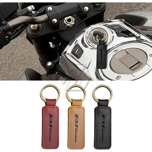 Motorcycle Cowhide Keychain Key Ring Fits for Suzuki B-King 400 600 1340 Motorbike