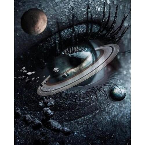 JMINE Div 5D Planet Earth universe Eye Full Diamond Painting cross stitch kits art High Quality arist 3D paint by diamonds