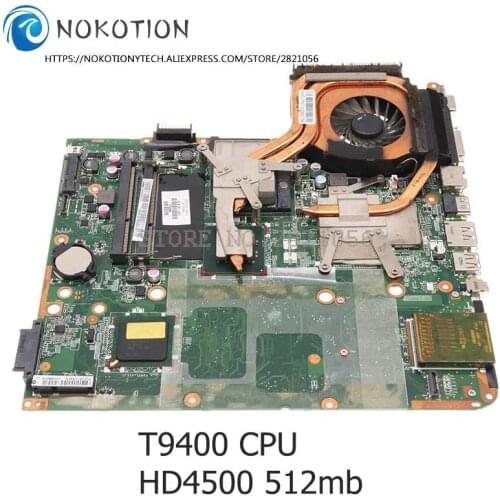 NOKOTION 578131-001 DAUT3MB28C0 For HP Pavilion DV7-2000 PC Motherboard HD4500 512M GPU With T9400 CPU+heatsink DDR3 only