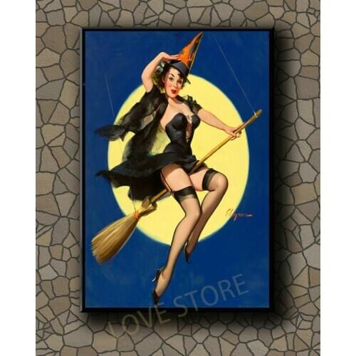 P135 Vintage Beautiful Pin-up Girl Classic Picture 258 Silk Fabric Poster Art Decor Indoor Painting Gift