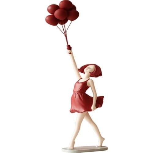 Personalized Creative Light Luxury Balloon Girl Entrance Decoration Living Room Wine Cabinet Home Decoration Fairy Decoration