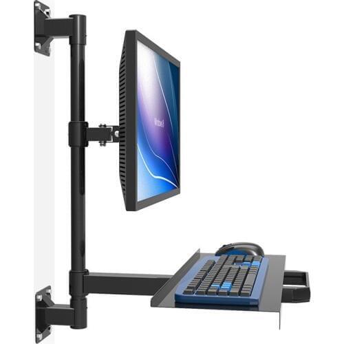 Customized Wall Mount Sit-Stand Desk Assembly Line Work station Free Lifting Full Motion TV Wall Mount W814