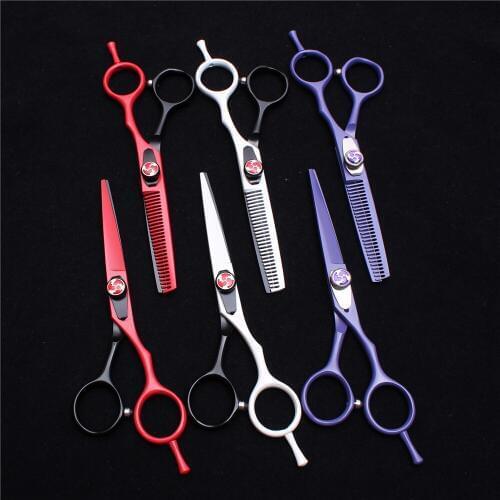 2Pcs C1018 5.5" 16cm JP 440C Customized Logo Professional Hairdressing Scissors Cutting Shears Thinning Scissors Styling Tools