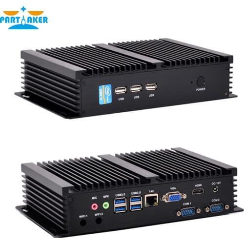 Industrial PC Intel Core i7 8565U i5 8250U i3 8145U 2*DDR4 1*mSATA+1*M.2+1*2.5'SATA Fanless Mini Computer Windows 10 HDMI VGA