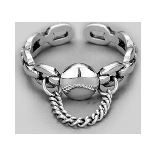 Hot sell Original Design Chain Retro Ring 925 Silver Fashion Open Ring 2020 DIY fine Jewelry Valentines Day Gifts Free Shipping