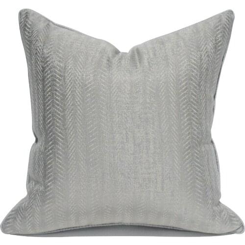 Modern Gray Double-side Striped Sofa Pillow Cover 50x50 Cushion Cover 45x45cm Home Decor Living Room Office Square Pillow Cover