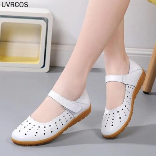 Tendon Bottom Hollow Peas Shoes Flat Bottom Casual Middle-aged and Elderly Mother Shoes Soft Bottom All-match Lazy Single Shoes