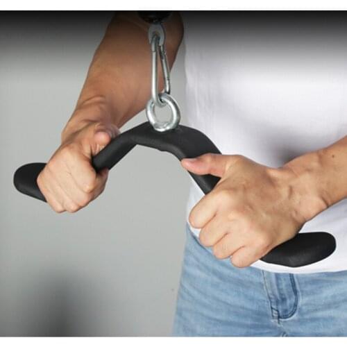 Triceps Pull Down Bar Heavy Duty LAT Pulldown Handle Pulley Cable Machine Attachment Body Strength Muscle Workout Grips