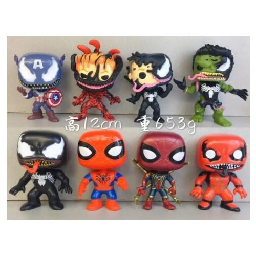 10pcs/set Marvel Venom as Avengers Character Model Vinyl Figure Doll Toys for Children
