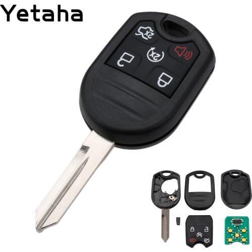 Yetaha 5 Buttons Remote Key With 4D63 Chip For Ford Taurus Mustang Fusion Focus Explorer CWTWB1U793 315MHZ Remtekey For Lincoln