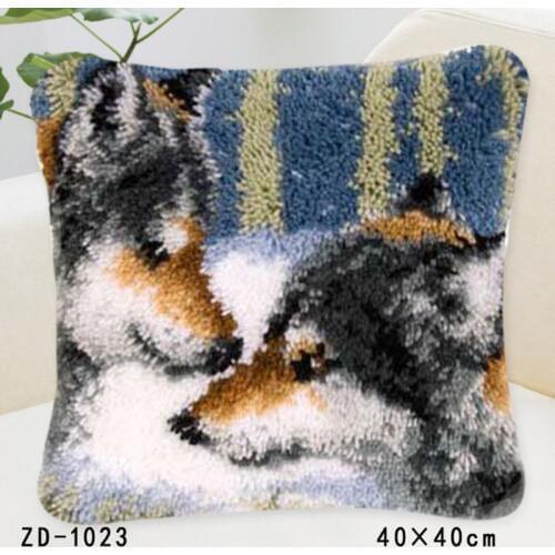 Animals DIY Latch Hook Rug Kit 3D Segment Embroidery Pillow Wool Cross Stitch K1MF